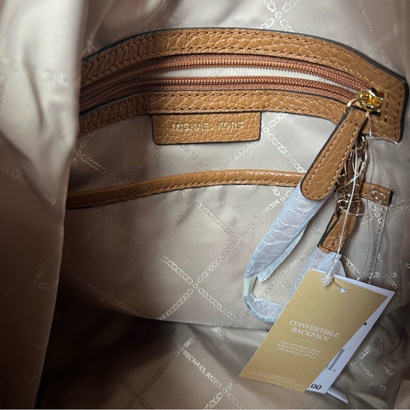 NWT Michael Kors Viv Acorn Convertible Leather Backpack, 30F6GVBB3L - Picture 8 of 12